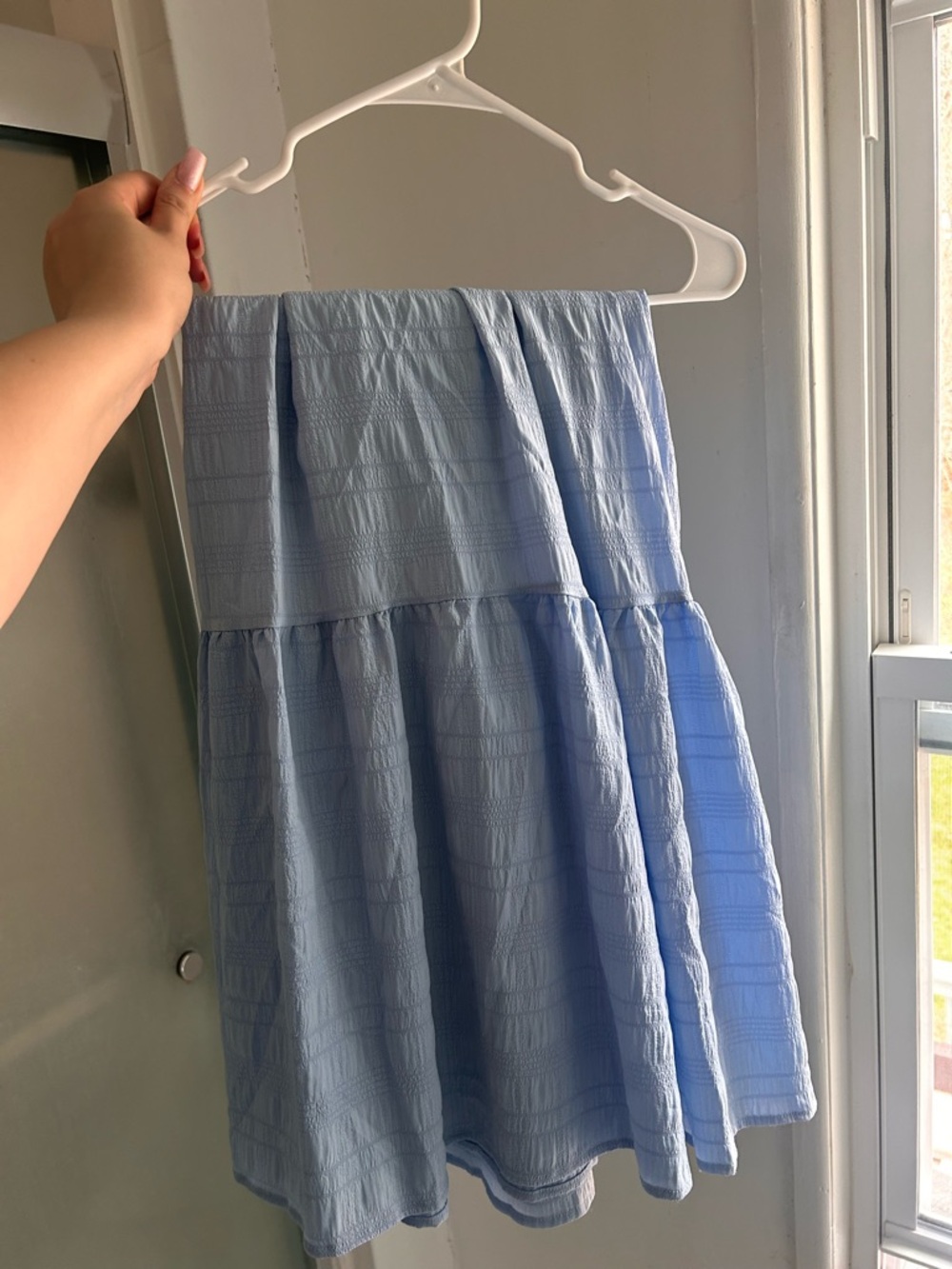 Light Blue Tiered Maxi Skirt - Women - Picture 2 of 2